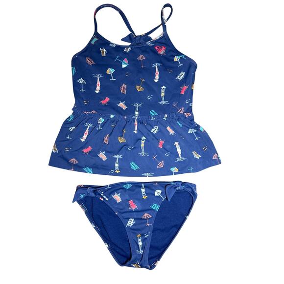 Roxy Girls Tropicool Tankini Swimsuit size 6 - Picture 1 of 6